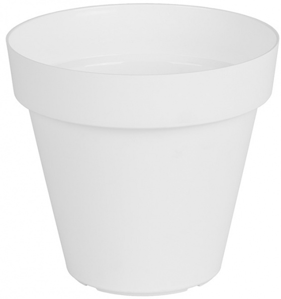 Горшок пластиковый Artevasi Capri Pot круглый 28,3л белый 