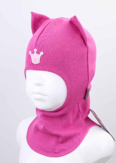 Шапка для девочки Beezy Кошка р.47-49 розовый 1750 