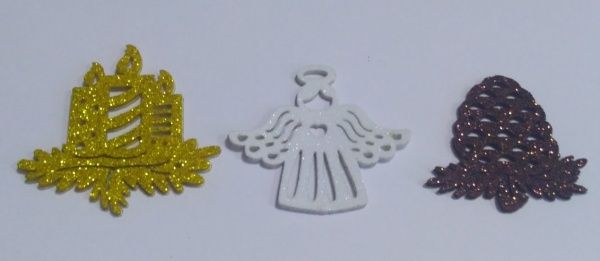 Набор декоративных изделий Новогодний 6 шт. 125146 Діамантові ручки