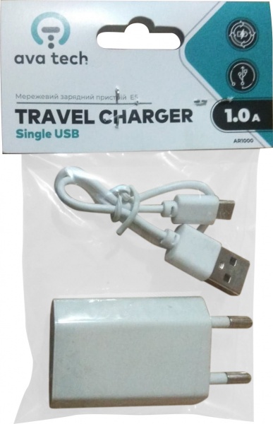 Зарядный комплект AvaTech microUSB 0,2 м 