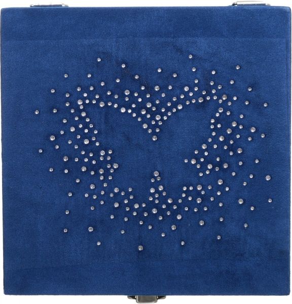 Сундучок Бабочка синий 16x16x8 см