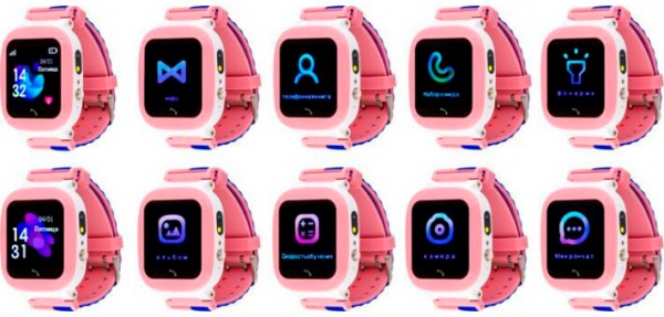 Смарт-часы AmiGo GO004 Splashproof Camera + LED pink