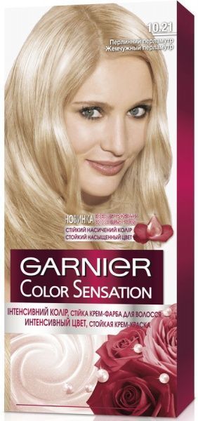 Крем-фарба для волосся Garnier Color Sensation 10.21 перламутровий шовк 110 мл