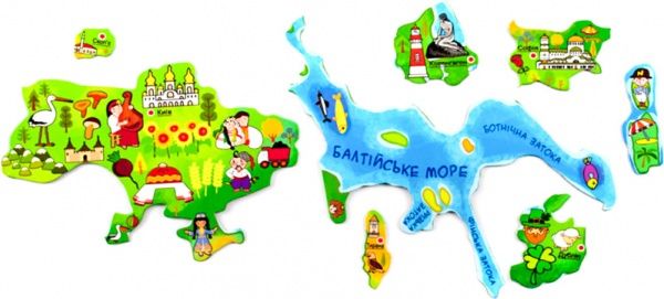 Карта-пазл Зірка магнітна Мандруємо Європою 93877