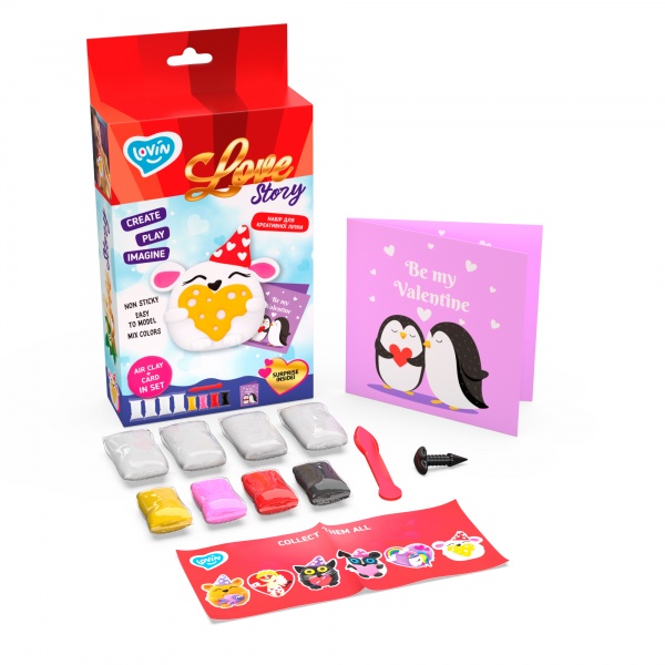 Набор для творчества Love story Мышка с воздушным пластилином Lovin 