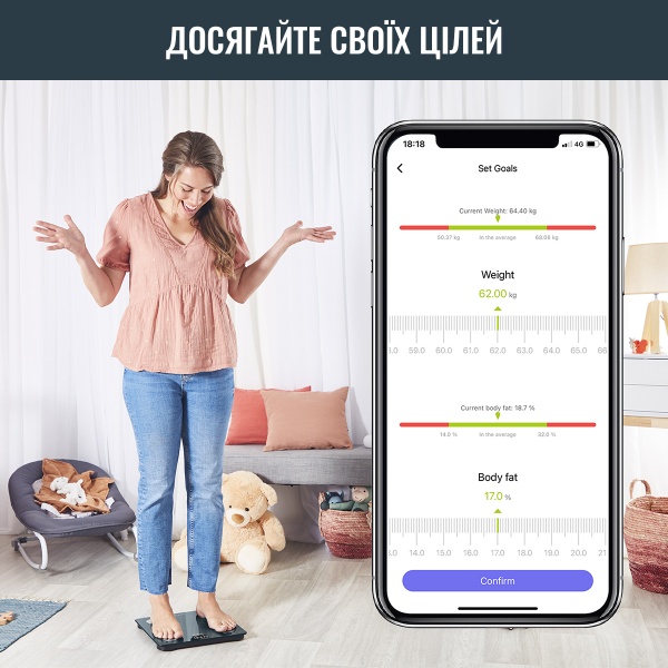 Весы настольные Tefal GOODVIBES LIFE + BM9620S1