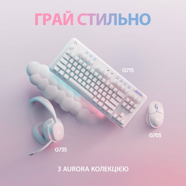 Клавіатура бездротова Logitech G715 Wireless Gaming Keyboard – Ua - Tactile (920-010465) off-white 