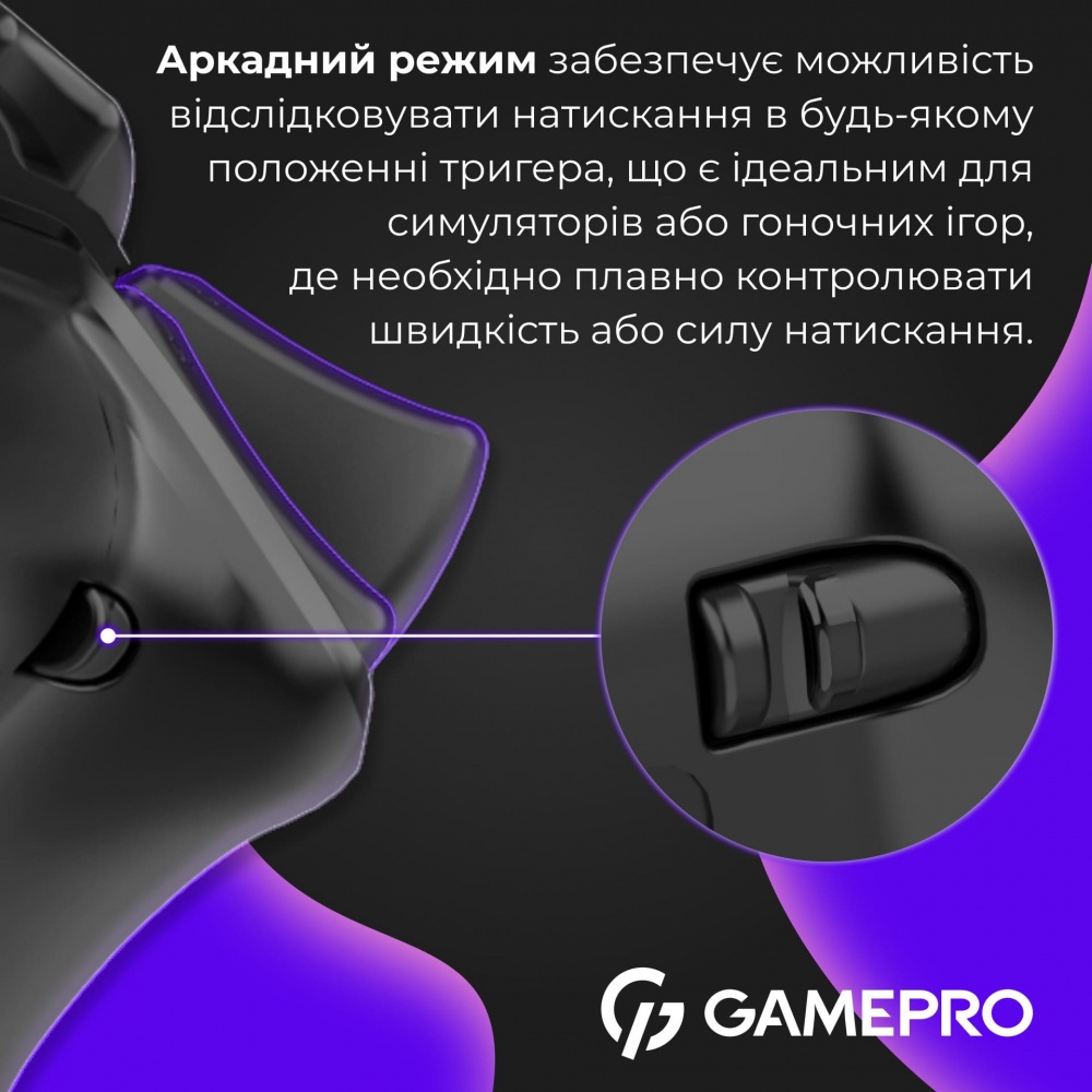 Геймпад бездротовий GamePro GPS13B BT 5.3/USB (PC/iOS/Android/PS3/PS4) RGB Black black