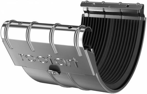 Муфта желоба ROOFART 125 мм цинк 