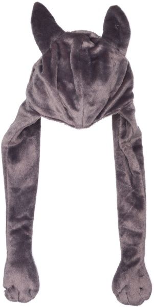 Шапочка карнавальна Вовк з вишивкою 52 см сірий 