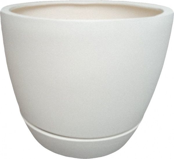 Горщик керамічний Larsan з піддоном Класік круглий 3 л кремовий 