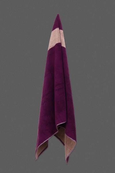 Рушник махровий Doubleface 80x150 см сливовий Cawo 