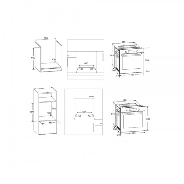 Духова шафа Pyramida PO 80 ME GBL