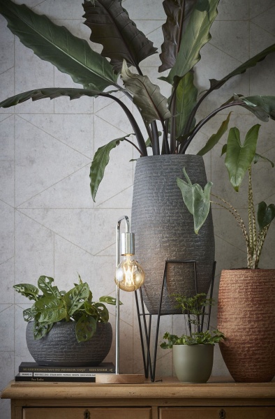 Вазон керамический Edelman Tusca 17 см круглый 2,72 л зеленый оливковый (1051613) 