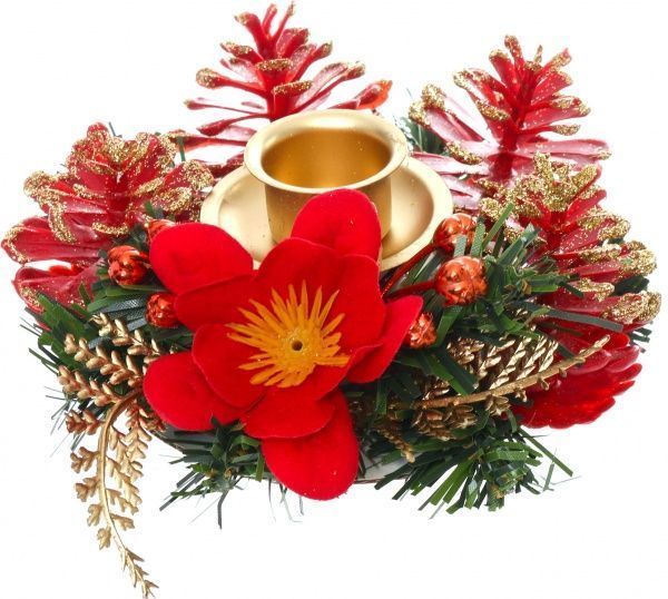 Подсвечник с декором 13 см W10-24038/R 