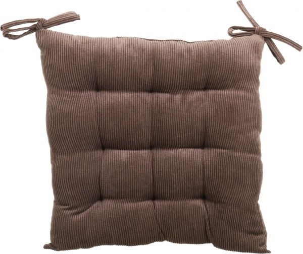 Подушка на стул Велюр коричневый Luna
