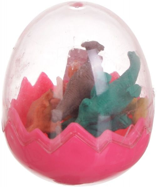 Набор ластиков Динозавры розовый