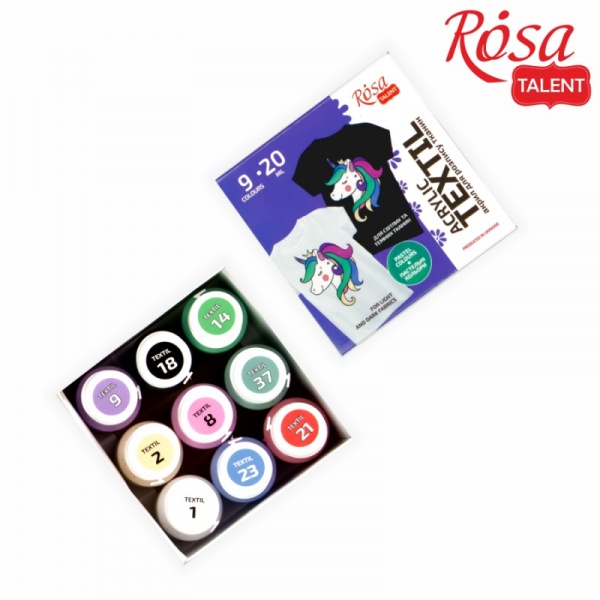 Набор красок Unicorn 9 x 20 мл Rosa Start