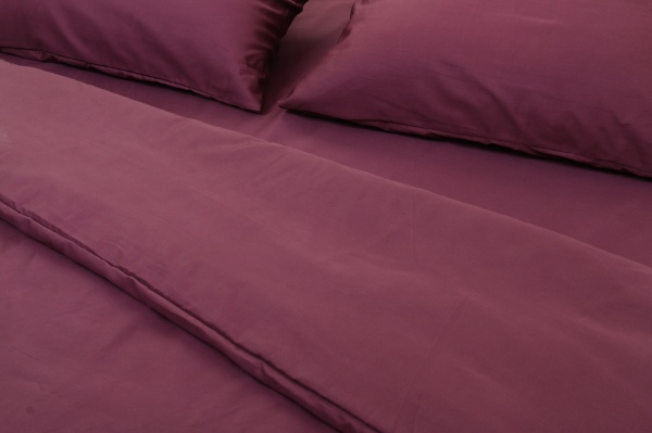 Комплект постельного белья Stone Wash евро вишневый La Nuit 