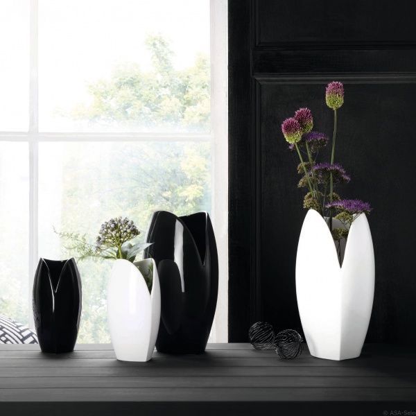 Ваза керамическая белая Marabu 30 см ASA