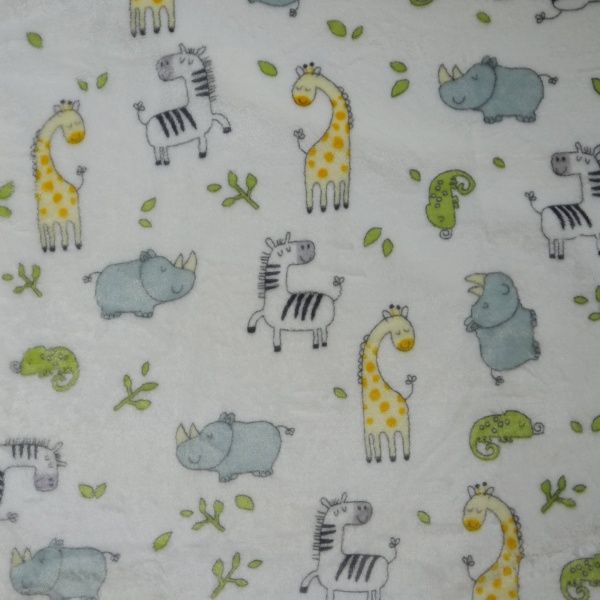 Плед Sherpa Зверюшки 100x120 см белый 