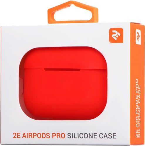 Чохол для навушників 2E для Apple AirPods Pro Pure Color Silicone (2.5mm) red (2E-PODSPR-IBPCS-2.5-RD) 