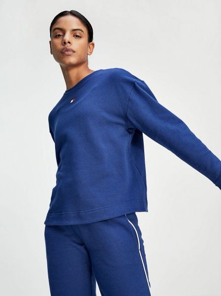 Джемпер Tommy Hilfiger OPEN BACK TAPE FLEECE CREW S10S100477-C7H р. S синий