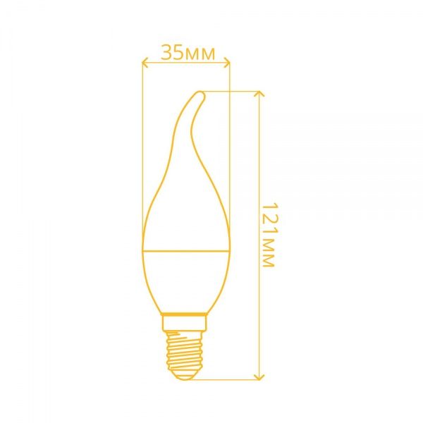 Лампа світлодіодна LightMaster FIL Deco CF37 6,5 Вт E14 4000 К 220 В прозора LB-659 