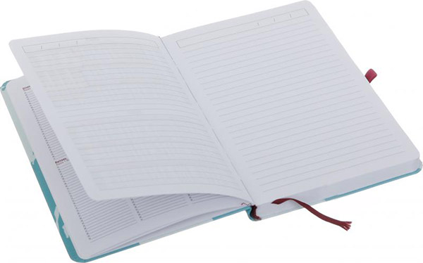 Книга для записей с резинкой 136х207 мм