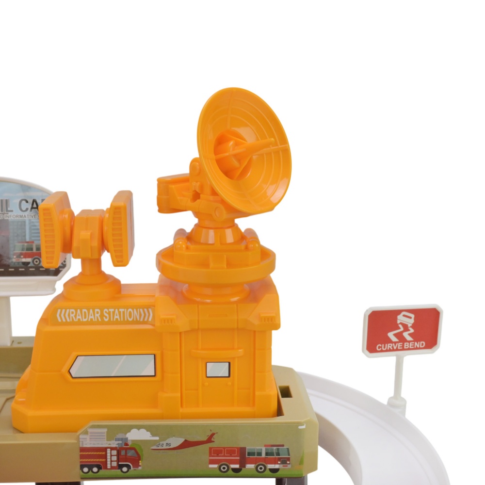 Паркинг Shantou Пожарная станция с машинками и вертолетом ZX-024A