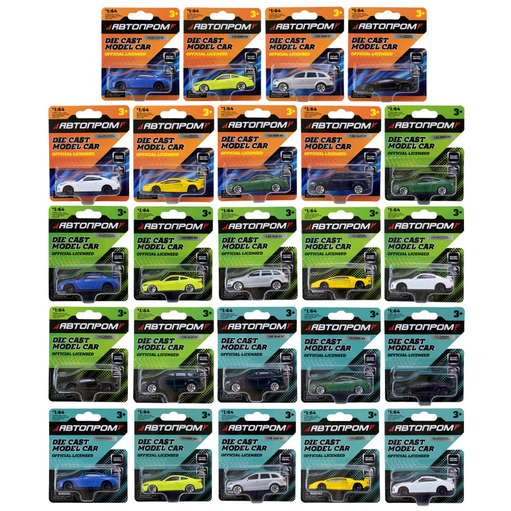 Автомодель Автопром 1:64 микс моделей AP6402