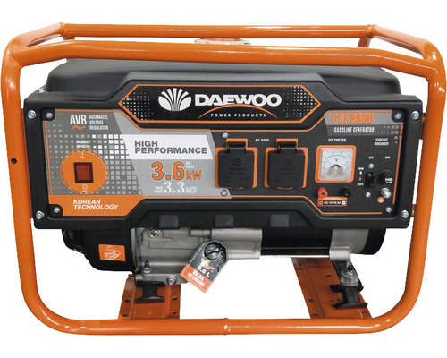 Генератор бензиновий Daewoo 3,3 кВт/ 3,6 кВт 220 В GDK3600 — фото 1
