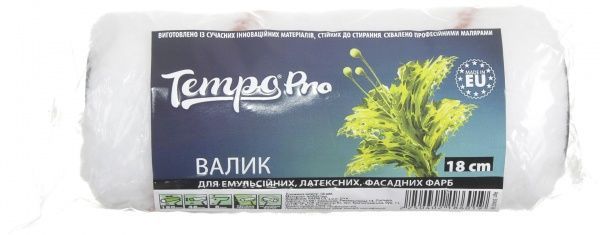 Запасний валик Tempo PRO білий EU 48x180 мм E0110-834818