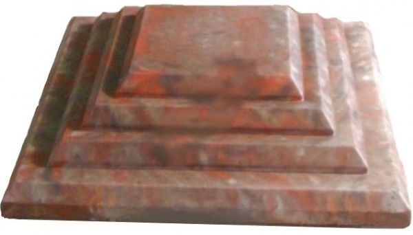 Крышка на столб 4 ступени с покрытием 450x450x70 мм Вилес 