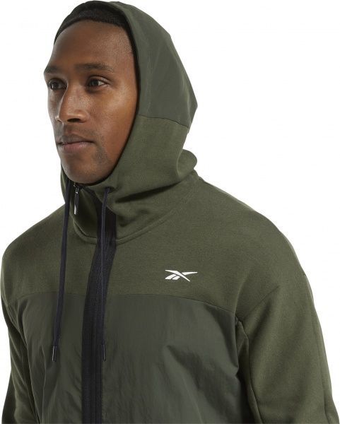 Джемпер Reebok TS Knit-Woven FZ Ho FU2925 р. M зеленый