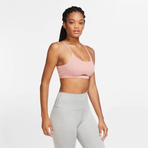 Бра Nike Indy Luxe Yoga Bra Nvlty CV5656-685 S рожевий