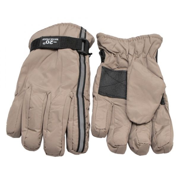 Варежки лыжные детские 23 см бежевый 517021 