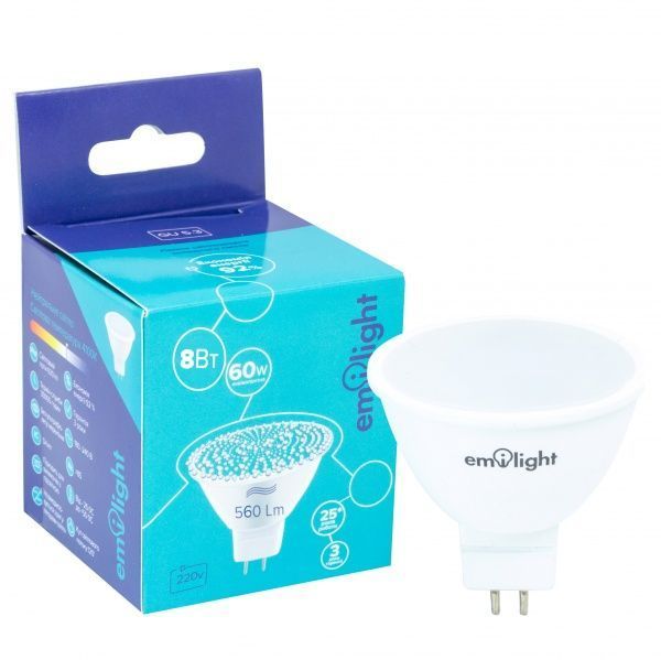 Лампа світлодіодна Emilight Промо 8 Вт MR16 матова GU5.3 220 В 4000 К 