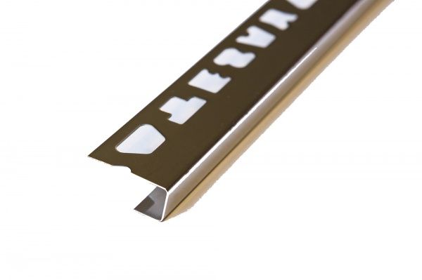 Профіль квадратний кут Eco нержавіюча сталь 12 мм 2,7 м срібло глянець