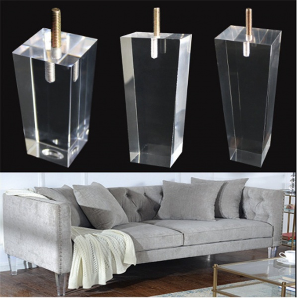 Меблева ніжка DC акрилова квадратна 50x50x100 мм 