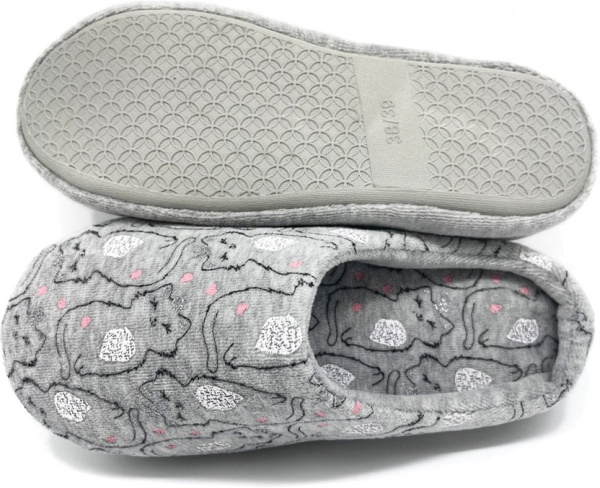Капці домашні La Nuit Home Кітті р. 36-37 сірий 