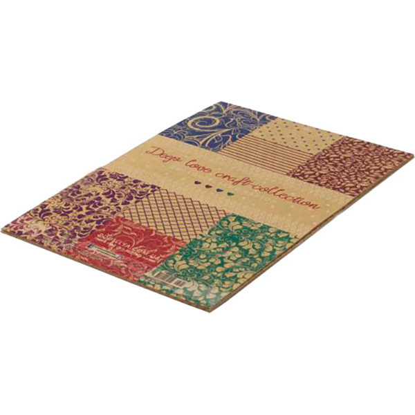 Картон дизайнерский А4 9 листов Крафт Поділля