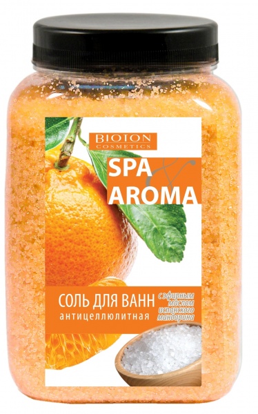 Соль для ванн Bioton антицеллюлитная с эфирным маслом испанского мандарина 750 г