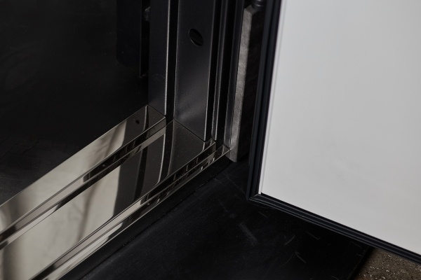 Двері вхідні Міністерство дверей Престиж 297 мармур темний / білий 2050x960 мм ліві