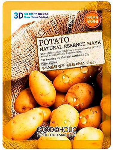 Маска тканевая для лица Foodaholic 3D Экстракт картофеля 23 мл