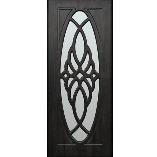 Двері полотно Орхідея 60 см тік зі склом