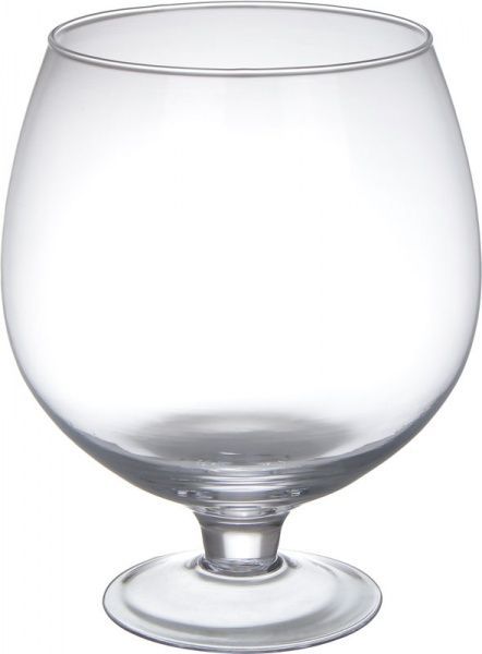 Ваза Spring коньячка 22х18 см прозора скляна Wrzesniak Glassworks