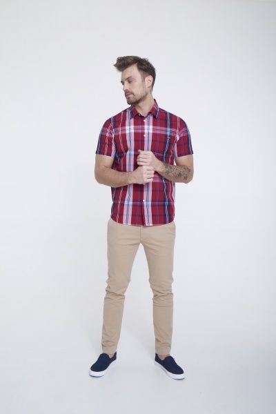 Рубашка BigStar ISHAAN 141743604 р. L бордовый