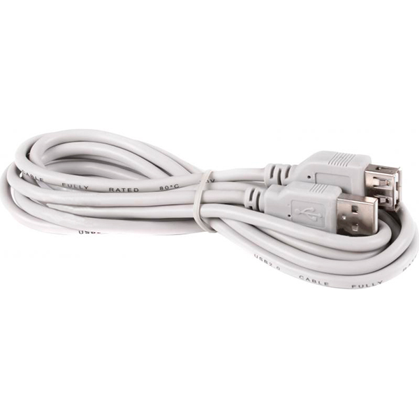 Кабель EMT USB Am - USB Af 1.8 м серый