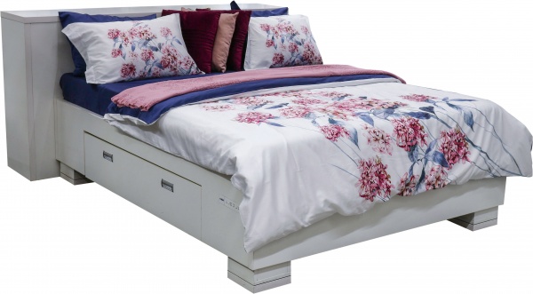 Комплект постільної білизни Hortensia Blue 2 білий із синім La Nuit 